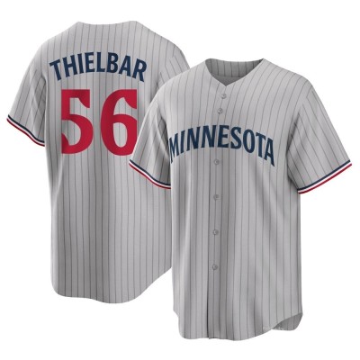 Men's Caleb Thielbar Minnesota Twins Replica Gray Road Jersey