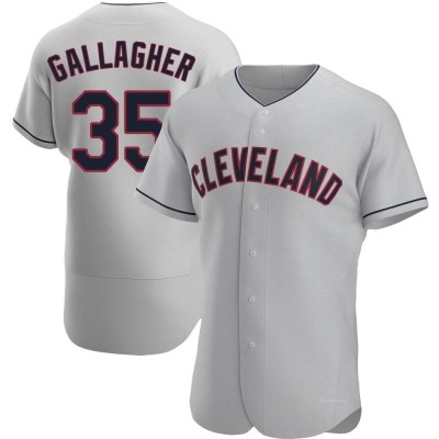 Men's Cam Gallagher Cleveland Guardians Authentic Gray Road Jersey