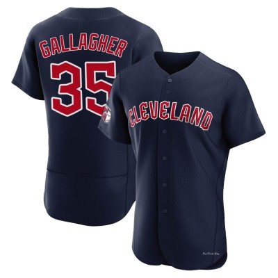 Men's Cam Gallagher Cleveland Guardians Authentic Navy Alternate Jersey