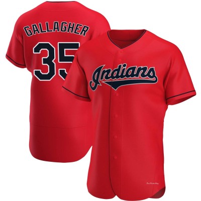 Men's Cam Gallagher Cleveland Guardians Authentic Red Alternate Jersey