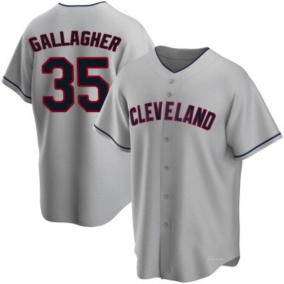 Men's Cam Gallagher Cleveland Guardians Replica Gray Road Jersey