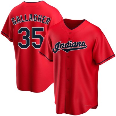 Men's Cam Gallagher Cleveland Guardians Replica Red Alternate Jersey