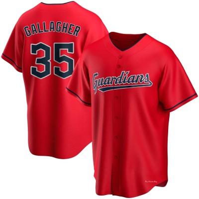 Men's Cam Gallagher Cleveland Guardians Replica Red Alternate Jersey