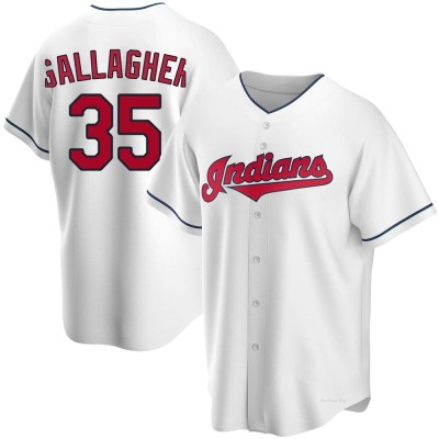 Men's Cam Gallagher Cleveland Guardians Replica White Home Jersey