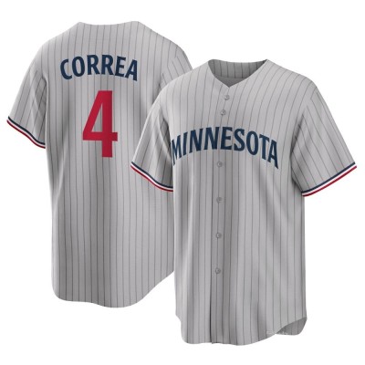 Men's Carlos Correa Minnesota Twins Replica Gray Road Jersey