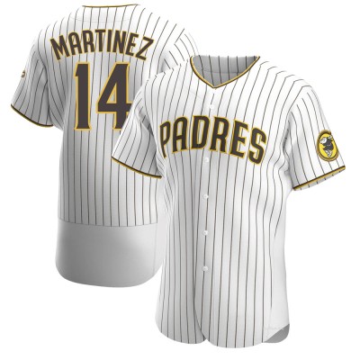 Men's Carmelo Martinez San Diego Padres Authentic White/Brown Home Jersey