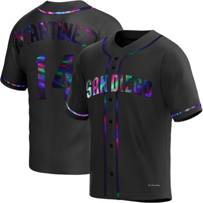 Men's Carmelo Martinez San Diego Padres Replica Black Holographic Alternate Jersey