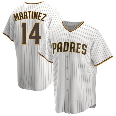 Men's Carmelo Martinez San Diego Padres Replica White/Brown Home Jersey