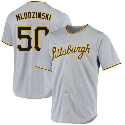 Men's Carmen Mlodzinski Pittsburgh Pirates Replica Gray Road Jersey