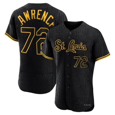 Men's Casey Lawrence St. Louis Cardinals Authentic Black Snake Skin City Jersey