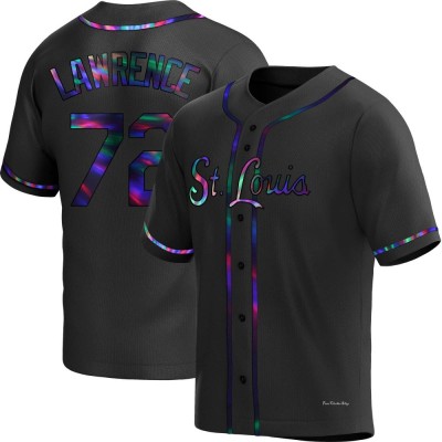 Men's Casey Lawrence St. Louis Cardinals Replica Black Holographic Alternate Jersey