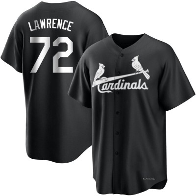 Men's Casey Lawrence St. Louis Cardinals Replica Black/White Jersey