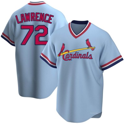 Men's Casey Lawrence St. Louis Cardinals Replica Light Blue Road Cooperstown Collection Jersey