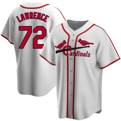 Men's Casey Lawrence St. Louis Cardinals White Home Cooperstown Collection Jersey