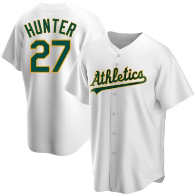 Men's Catfish Hunter Oakland Athletics Replica White Home Jersey