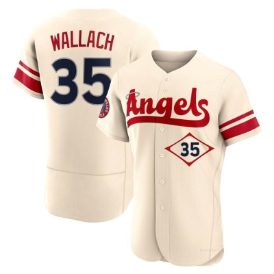 Men's Chad Wallach Los Angeles Angels Authentic Cream 2022 City Connect Jersey