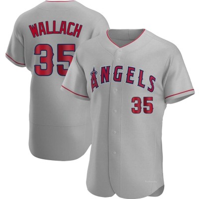 Men's Chad Wallach Los Angeles Angels Authentic Gray Road Jersey