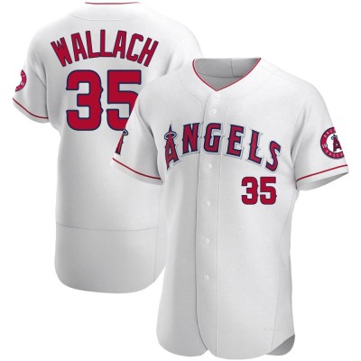 Men's Chad Wallach Los Angeles Angels Authentic White Jersey