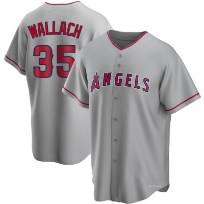 Men's Chad Wallach Los Angeles Angels Replica Silver Road Jersey