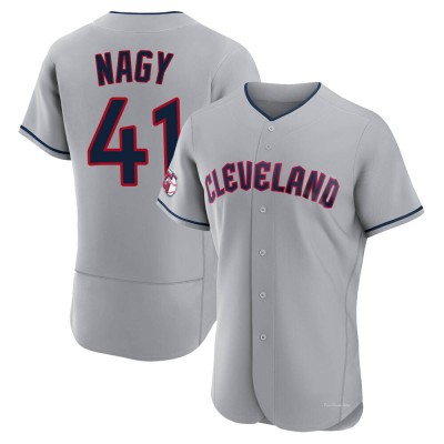 Men's Charles Nagy Cleveland Guardians Authentic Gray Road Jersey