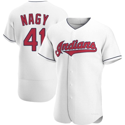 Men's Charles Nagy Cleveland Guardians Authentic White Home Jersey