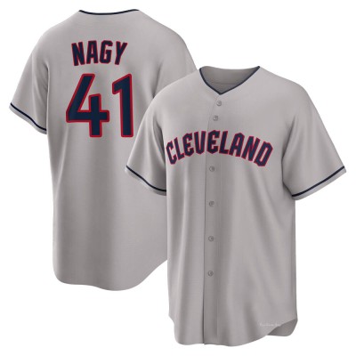 Men's Charles Nagy Cleveland Guardians Replica Gray Road Jersey