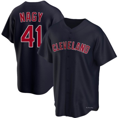 Men's Charles Nagy Cleveland Guardians Replica Navy Alternate Jersey