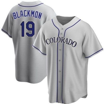 Men's Charlie Blackmon Colorado Rockies Replica Gray Road Jersey