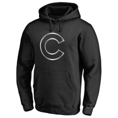 Men's Chicago Cubs Black Platinum Collection Pullover Hoodie -