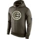 Men's Chicago Cubs Olive Salute To Service KO Performance Hoodie