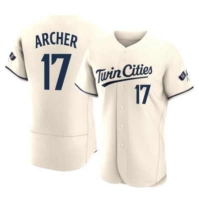 Men's Chris Archer Minnesota Twins Authentic Cream Alternate 2023 Jersey