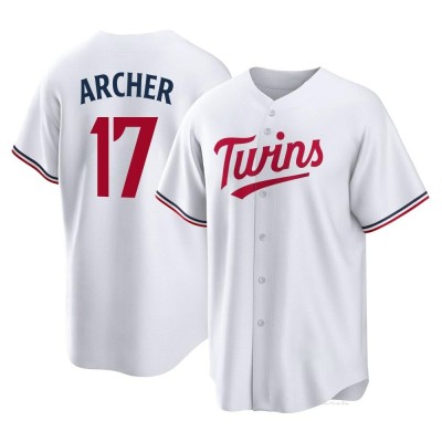 Men's Chris Archer Minnesota Twins Replica White Home Jersey