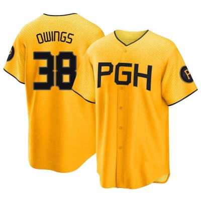 Men's Chris Owings Pittsburgh Pirates Replica Gold 2023 City Connect Jersey