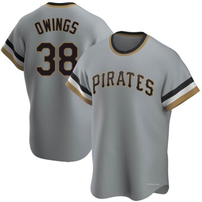 Men's Chris Owings Pittsburgh Pirates Replica Gray Road Cooperstown Collection Jersey