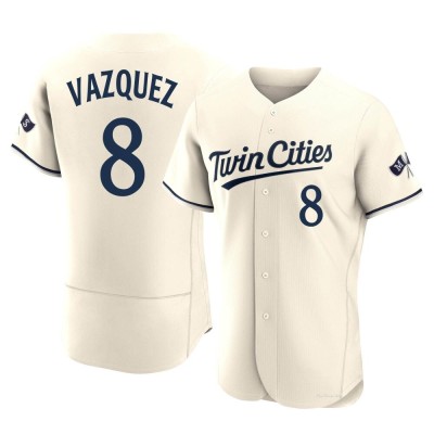 Men's Christian Vazquez Minnesota Twins Authentic Cream Alternate 2023 Jersey