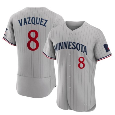 Men's Christian Vazquez Minnesota Twins Authentic Gray Road Jersey