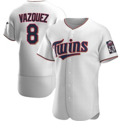 Men's Christian Vazquez Minnesota Twins Authentic White Home Jersey