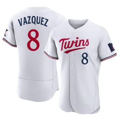 Men's Christian Vazquez Minnesota Twins Authentic White Home Jersey