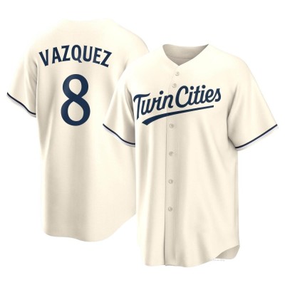 Men's Christian Vazquez Minnesota Twins Replica Cream Alternate Jersey