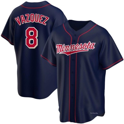 Men's Christian Vazquez Minnesota Twins Replica Navy Alternate Team Jersey