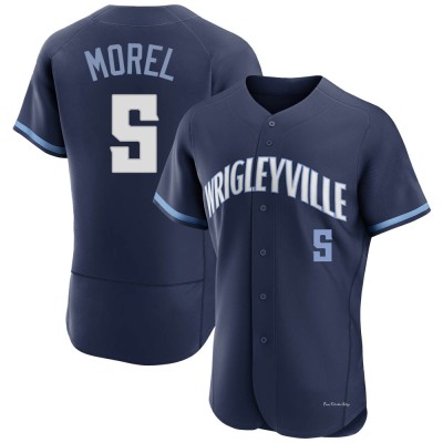 Men's Christopher Morel Chicago Cubs Authentic Navy 2021 City Connect Jersey