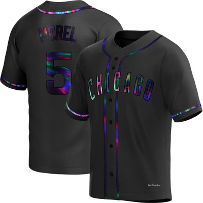 Men's Christopher Morel Chicago Cubs Replica Black Holographic Alternate Jersey