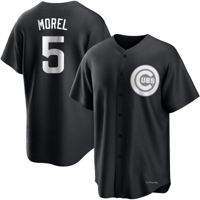 Men's Christopher Morel Chicago Cubs Replica Black/White Jersey