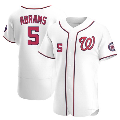 Men's CJ Abrams Washington Nationals Authentic White Home Jersey