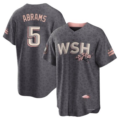 Men's CJ Abrams Washington Nationals Replica Gray 2022 City Connect Jersey