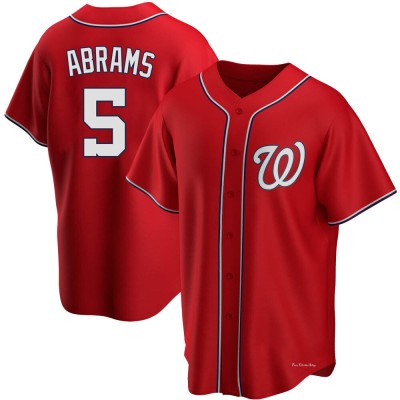 Men's CJ Abrams Washington Nationals Replica Red Alternate Jersey