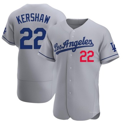 Men's Clayton Kershaw Los Angeles Dodgers Authentic Gray Away Jersey