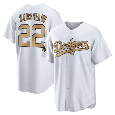 Men's Clayton Kershaw Los Angeles Dodgers Game White Replica 2022 All-Star Jersey