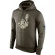 Men's Cleveland Guardians Olive Salute To Service KO Performance Hoodie