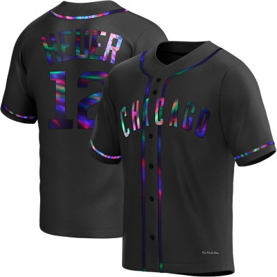 Men's Codi Heuer Chicago Cubs Replica Black Holographic Alternate Jersey